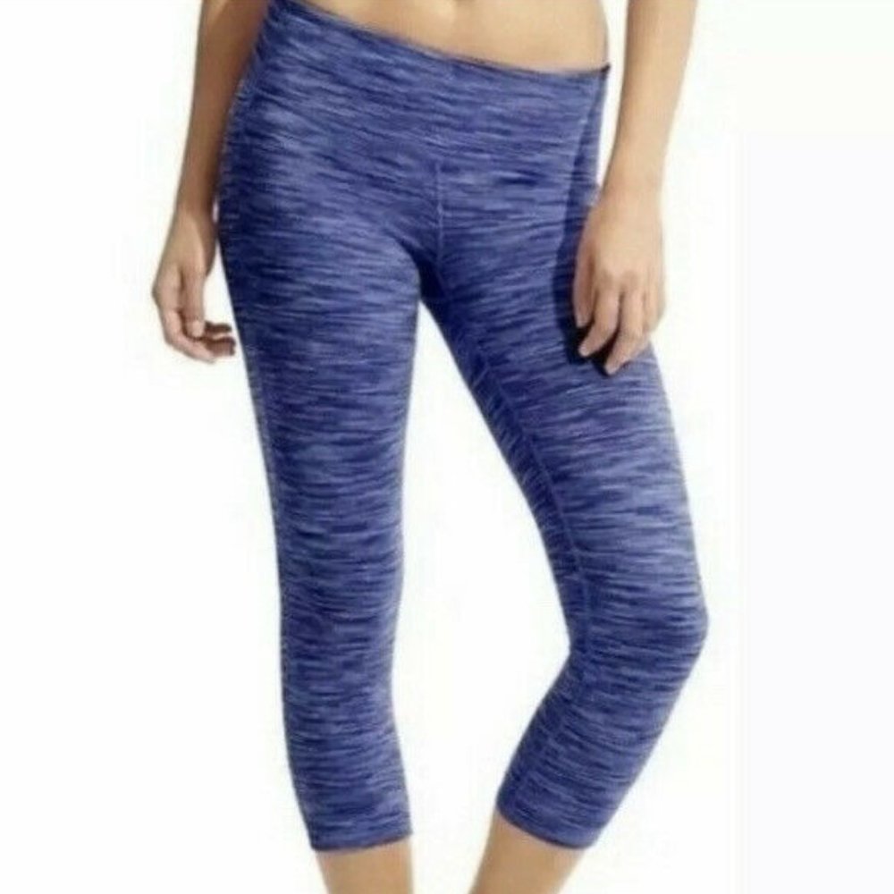 Athleta Chaturanga Capri Blue Spacedye Size S